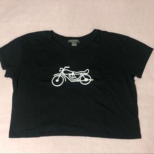 french connection bike embroidered tshirt